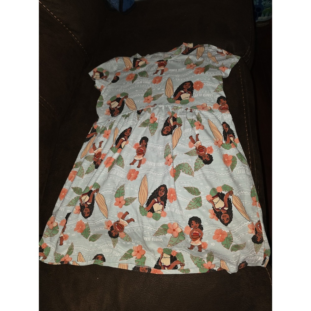 Disney moana 2‎ floral princess dress size 7 8